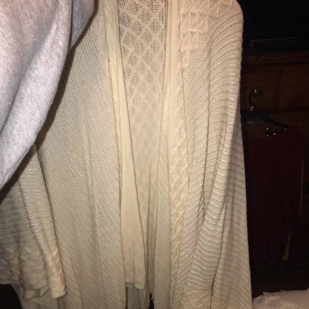 White cardigan